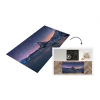 KitchenYeah Keukenloper - Loper keuken - Alpen - Sterrenhemel - Sneeuw - 120x60 cm - Keukenloper vinyl