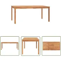 The Living Store De Living Store tuintafel, afmetingen 180x90x77 cm, gemaakt van massief teakhout