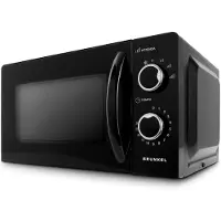 Grunkel - Magnetron, 20 liter, 700W vermogen, met 5 en 6 vermogensstanden en een timer tot 60 minuten (zonder grillfunctie, zwart)