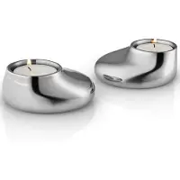 Eva Solo Theelichthouder Mellow Steel (Set van 2)