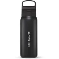 LifeStraw Go 2.0 Stainless Steel Water Filter Bottle, zwart
