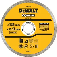 DeWalt Accessoires Diamantblad, gesinterd, voor tegels, Ø125mm - DT3736-XJ