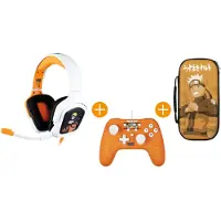 Konix Naruto Oranje, Wit USB Gamepad Analoog/digitaal Nintendo Switch, Nintendo Switch Lite, PC