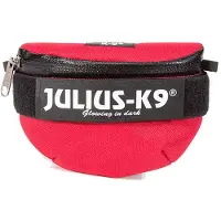 Julius-K9 IDC universele zijtassen rood voor harnas maat baby1 tot maat mini.
