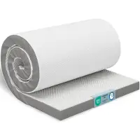 Aktivshop Visco Topper 120x200 cm – 5 cm Hoog – Traagschuim Matras Topper met Hoeklussen en ademende Nethoes