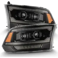 AlphaRex 09-18 RAM 1500 PRO-Series Proj Headlights Alpha-Black w/Sequential Signal & Top/Middle DRL