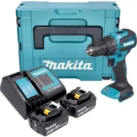 Makita DHP 490 SGJ accu klopboormachine 18 V 65 Nm borstelloos + 2x accu 6.0 Ah + lader + Makpac
