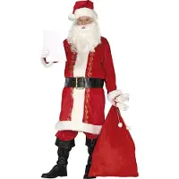 Guirma Santa Claus Men Costume Rood M