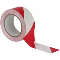 WDMT Markeringstape Rood/Wit 50mm x 33m - Tape / Signalisatietape - Rood/witte markeringstape