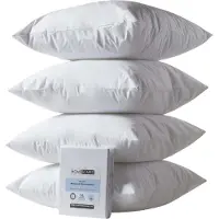 Homescapes set van 4 waterdichte kussenbeschermers – polyester & TPU coating – met ritssluiting – 80x80 cm – OEKO-TEX – ademend & hypoallergeen