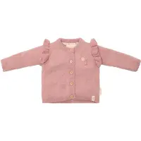Little Dutch vest roze fijn gebreid Meisjes Katoen Ronde hals Effen - maat 68