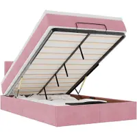 vidaXL Ottoman bed met matras 120x200cm fluweel roze