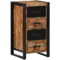 vidaXL Ladekast 40x40x75 cm massief gerecycled hout meerkleurig