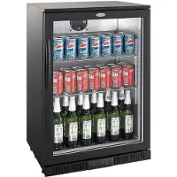 CombiSteel Barkoelkast - 128L - Zwart - Statisch + Ventilator - 600x520x850mm - Horeca Koelkast
