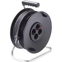 Bachmann AC230V haspel 4-voudig Schuko, 50m, 50 m, 50 m