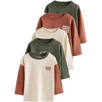 Next Shirt beige / cognac / donkergroen