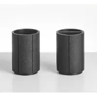 Beliani HUALLAGA - Badkameraccessoireset - Zwart - Polyresin