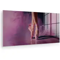 MuchoWow Glasschilderij 120x60 cm - Schilderij acrylglas - Spitzen - Paars - Contrast - Foto op glas - Muurdecoratie woonkamer - Wanddecoratie slaapkamer - Schilderijen