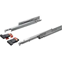Sotech 1 paar Salice Futura volledig uittrekbare ladegeleiders UV5-30-K3D-L600-PP lengte 600 mm met Push Open met 3D-verstelling max. draagvermogen 30 kg voor houten lade