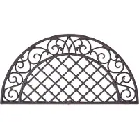 Homescapes - Bruine art nouveau gietijzeren deurmat halfrond