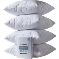 Homescapes set van 4 waterdichte kussenbeschermers – badstof & ademend – met ritssluiting – 65x65 cm – hypoallergeen