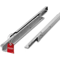 Sotech ladegeleider gedeeltelijke uittrekbare 800 mm ladegeleider verzinkt staal, opbouwmontage speciaal voor hoge belastingen tot 100 kg in de meubel- en machinebouw
