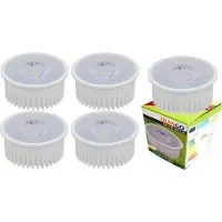 Trango Set van 5 MOCOBSD-C*5 LED-module 5 Watt 3 niveaus dimbaar incl. 75 cm kabel elk H: 3cm 3000K warm wit voor vervanging GU10 & MR16 Halogeenlampen Inbouwarmaturen, plafondspots, inbouwspots