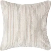 Homescapes Beige Gestreepte Chenille Kussenhoes 60 x 60 cm