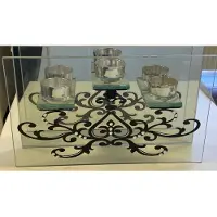 Impuls Glazen kandelaar voor 3 theelichten (excl.) - hoogte 19 x 31 x 7 cm - Woonaccessoires - Woondecoratie - Kandelaars