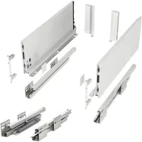Sotech Ladesysteem JUNKER SLIM met Push to Open (wit, hoogte 167 mm, diepte 350 mm, belastbaar tot 35 kg) lade met 13 mm slanke ladeframes