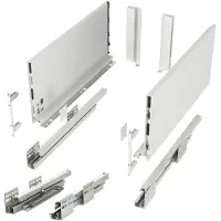 Sotech Ladesysteem JUNKER SLIM met Push to Open (wit, hoogte 199 mm, diepte 400 mm, belastbaar tot 35 kg) ladesysteem met 13 mm slanke ladeframes