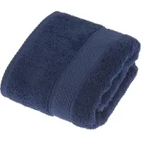 Homescapes badstof handdoek 100% katoen donkerblauw