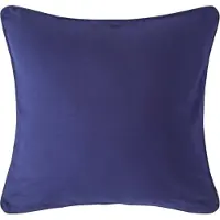 Homescapes Donkerblauwe katoenen kussenhoes 45 x 45 cm