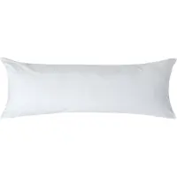 Homescapes Kussensloop 50x140 cm voor Lichaamskussen – Wit – 100% Egyptisch Perkal Katoen – 200 TC
