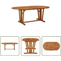 The Living Store De Living Store tuintafel, 200x100x75 cm, massief eucalyptus hout