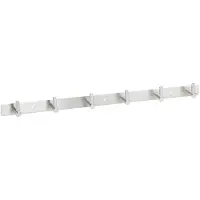Sotech Garderobehaak KARA roestvrij staal als enkele haak of haakrail met 4/6/8 haken Garderobe wandhaken wandkapstok Grootte instelbaar (6 haken - L: 460 mm) by JUNKER DESIGN