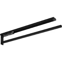 Sotech Aluminium Handdoekhouder TED 1-armig zwart mat (450 - 730 mm, uitschuifbaar) Telescopisch handdoekhouder voor badkamer of keuken