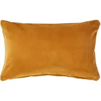 Homescapes Mosterdgeel fluwelen kussenhoes 30 x 50 cm
