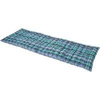Homescapes Tuinbank Kussen – Geruit ("Black Watch") – 3 Zitter Zitkussen – 143x42 cm – Katoen – Wasbaar – Comfortabel & Stijlvol