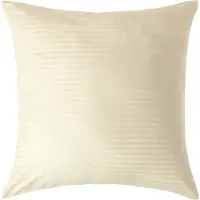 Homescapes Satijn Streep Katoen Kussensloop 80x80 cm – Geel – 100% Egyptisch Katoen – Draaddichtheid 330