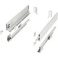 Sotech Lasysteem JUNKER-SLIM wit Hoogte: 84 mm Diepte: 550 mm stressbestendig tot 40 Kg Soft-Close La met 13 mm smalle ladebakken