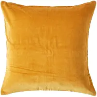 Homescapes mosterdgeel fluwelen kussenhoes, 60 x 60 cm