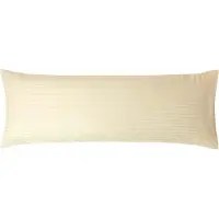 Homescapes Satijn Streep Katoen Kussensloop 50x140 cm Langwerpig – Geel – 100% Egyptisch Katoen – Draaddichtheid 330
