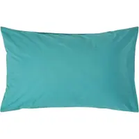 Homescapes Kussensloop 50x75 cm – Petrol – 100% Egyptisch Perkal Katoen – 200 TC
