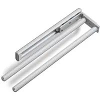 Sotech Aluminium Handdoekhouder TED 2-armig EV1 geanodiseerd (325 - 487 mm, uitschuifbaar, draaibaar) Telescopisch handdoekrek voor badkamer of keuken