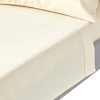 Homescapes Luxe Satijn Laken 230x260 cm – Crème – 100% Egyptisch Katoen – Draaddichtheid 1000