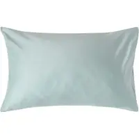 Homescapes Biologisch Kussensloop 50x75 cm – Eendenei Blauw – 100% Egyptisch Katoen Satijn – Draaddichtheid 400