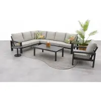 Van der Garde Tuinmeubelen Verano/Atlanta loungeset + loungestoel (6-delig) - Royal Grey