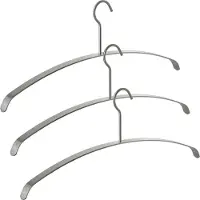 Sotech 3s Kleerhanger echt roestvrij staal 455 x 20 x 185 mm Kleerhanger Hanger voor wandkapstok