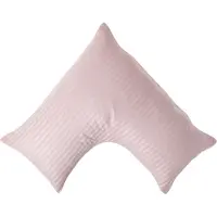 Homescapes Satijn Streep Katoen V-Kussensloop - Lila - 100% Egyptisch Katoen - 330TC - 38 x 76 cm
